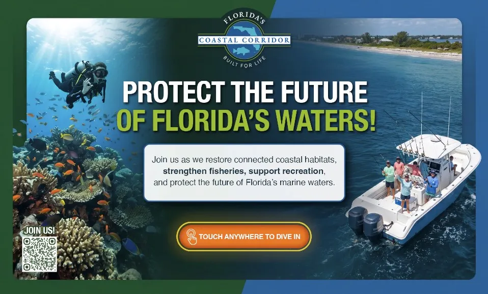 Coastal Corridor interactive exhibit on Florida's connected waters