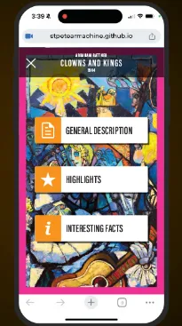 EmpowAR platform showing a museum label AR overlay