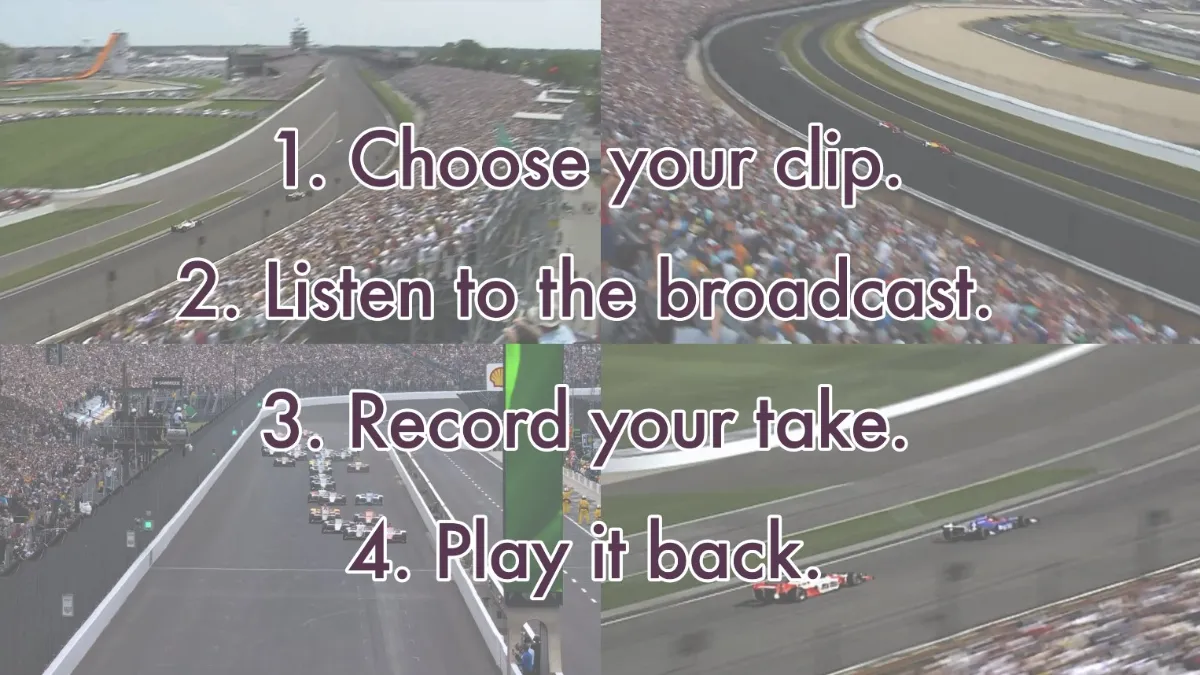 You Make the Call dual-display Indy 500 announcer kiosk