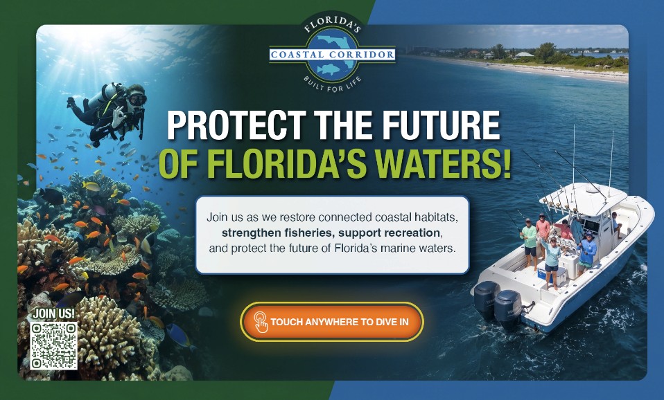 Coastal Corridor interactive exhibit on Florida's connected waters