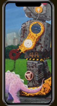 Alann Jordan web AR art experience on a phone